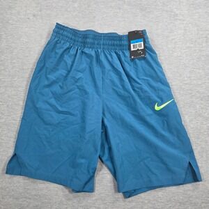 Nike Elite Basketball Shorts Mens Medium Blue Neon Green 831368-457 NEW